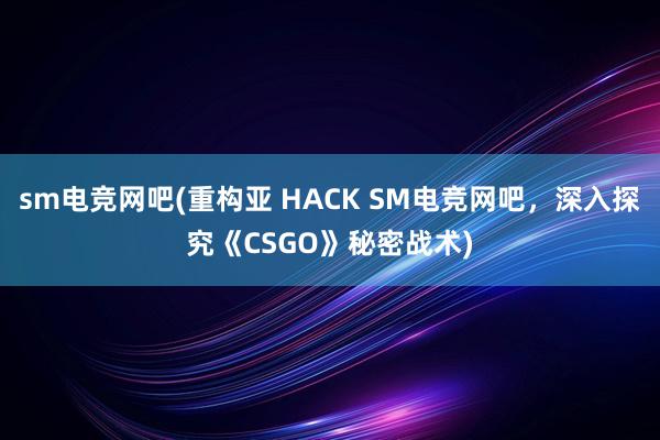 sm电竞网吧(重构亚 HACK SM电竞网吧，深入探究《CSGO》秘密战术)