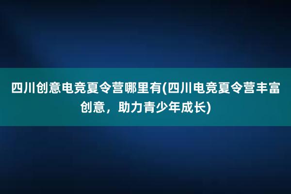 四川创意电竞夏令营哪里有(四川电竞夏令营丰富创意，助力青少年成长)